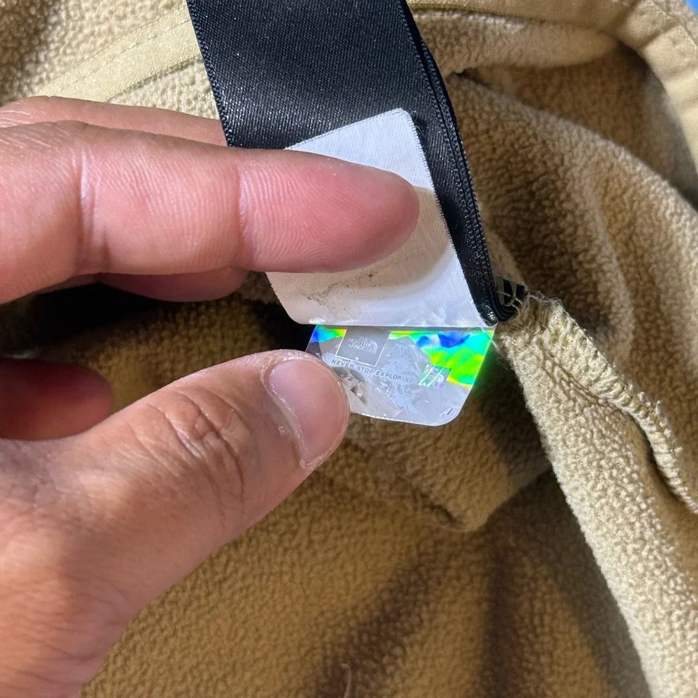 Y2K The North Face 3XL Tan Brown Colorblock Quarter Zip Fleece Pullover